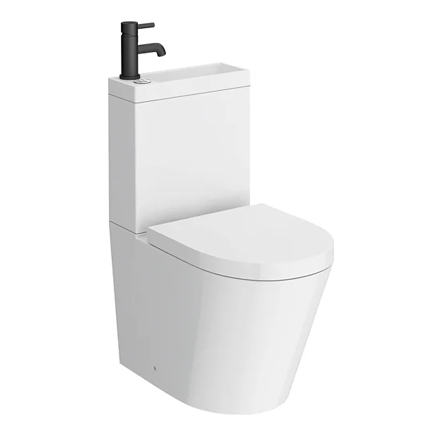 Arezzo Space Saving Combined Two-In-One Wash Basin + Rimless Toilet 4 Arezzo Space Saving Combined Two-In-One Wash Basin + Rimless Toilet - Image 2