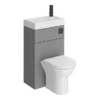 Arezzo Matt Grey Combined 2-In-1 Wash Basin & Toilet (500mm Wide X 300mm) Incl. Black Flush 1 Arezzo Matt Grey Combined 2-In-1 Wash Basin & Toilet (500mm Wide X 300mm) Incl. Black Flush -Modern Bathroom Shop azcombwcg d7