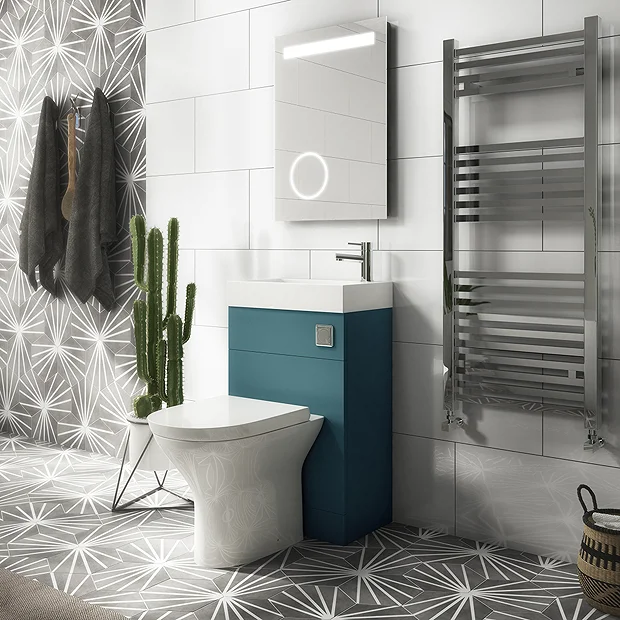 Arezzo Matt Green 2-In-1 Wash Basin & Toilet (500mm Wide X 300mm) Incl. Chrome Flush 4 Arezzo Matt Green 2-In-1 Wash Basin & Toilet (500mm Wide X 300mm) Incl. Chrome Flush - Image 2