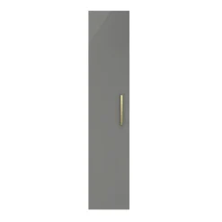 Arezzo Matt Grey Wall Hung Tall Storage Cabinet With Brushed Brass Handle 7 Arezzo Matt Grey Wall Hung Tall Storage Cabinet With Brushed Brass Handle -Modern Bathroom Shop azg14whcbb nd1