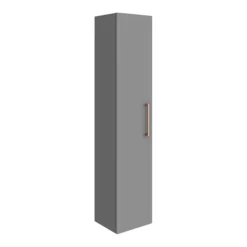Arezzo Grey Floor Standing Vanity Unit, Tall Cabinet + Toilet Pack With Rose Gold Handles -Modern Bathroom Shop azgrgfsp1 nd6