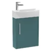 Arezzo Matt Green 450mm 1TH Wall Hung Cloakroom Vanity Unit 1 Arezzo Matt Green 450mm 1TH Wall Hung Cloakroom Vanity Unit -Modern Bathroom Shop azmg4whrh l2