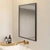 Arezzo Matt Black Square Edge Framed Bathroom Mirror - 800 X 600mm 1 Arezzo Matt Black Square Edge Framed Bathroom Mirror - 800 X 600mm -Modern Bathroom Shop azs68mb d2
