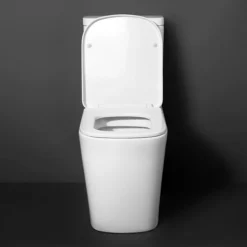 Arezzo Square Close Coupled Rimless Toilet With Soft Close Seat -Modern Bathroom Shop azssqcc d2