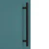 Arezzo Wall Hung Tall Storage Cabinet - Matt Teal Green - With Industrial Style Matt Black Handle -Modern Bathroom Shop aztg14whcbkis d1