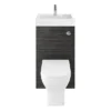 Brooklyn 500mm Hacienda Black 2-In-1 Combined Wash Basin & Toilet -Modern Bathroom Shop bcomblk d1