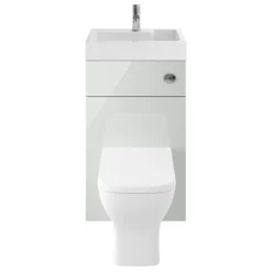 Brooklyn 500mm Grey Mist 2-In-1 Combined Wash Basin & Toilet 9 Brooklyn 500mm Grey Mist 2-In-1 Combined Wash Basin & Toilet -Modern Bathroom Shop bcomgm d2