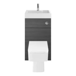 Brooklyn 500mm Grey Avola 2-In-1 Combined Wash Basin & Toilet -Modern Bathroom Shop bcomgryn d1