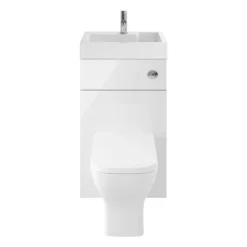 Brooklyn 500mm White Gloss 2-In-1 Combined Wash Basin & Toilet -Modern Bathroom Shop bcomwht detail1
