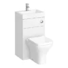 Brooklyn 500mm White Gloss 2-In-1 Combined Wash Basin & Toilet -Modern Bathroom Shop bcomwht detail2