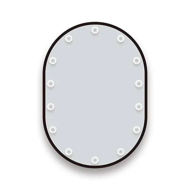 Arezzo Bulb 500 X 700mm Capsule Matt Black LED Illuminated Mirror With Motion Sensor + Anti-Fog 5 Arezzo Bulb 500 X 700mm Capsule Matt Black LED Illuminated Mirror With Motion Sensor + Anti-Fog - Image 3