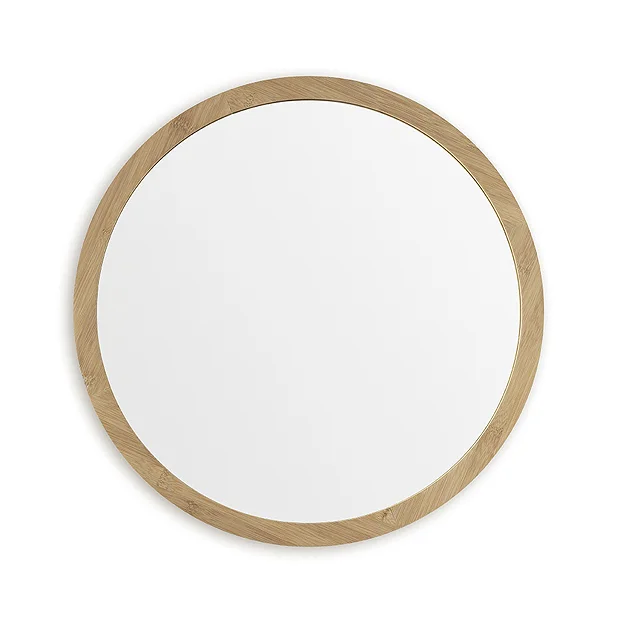 EcoDelux 600mm Bamboo Frame Round Mirror 5 EcoDelux 600mm Bamboo Frame Round Mirror - Image 3