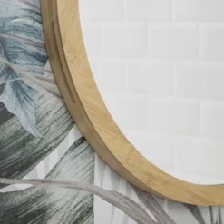EcoDelux 600mm Bamboo Frame Round Mirror 10 EcoDelux 600mm Bamboo Frame Round Mirror -Modern Bathroom Shop bmb60mir d2