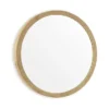 EcoDelux 600mm Bamboo Frame Round Mirror -Modern Bathroom Shop bmb60mir l