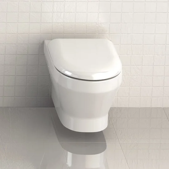 Britton Bathrooms - Curve Wall Hung WC With Soft Close Seat 6 Britton Bathrooms - Curve Wall Hung WC With Soft Close Seat - Image 4