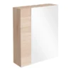 Brooklyn 600mm Natural Oak Bathroom Mirror & Fascia Cabinet -Modern Bathroom Shop brooklyn600mmnaturaloakbathroommirror l
