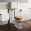 Burlington Low Level WC - 51cm Ceramic Cistern - Button Flush -Modern Bathroom Shop burlingtonlowlevelwc51cmceramiccisternbuttonflushd1
