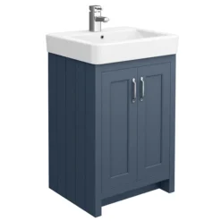 Chatsworth Traditional Blue 560mm Vanity Sink + 300mm Cupboard Unit 12 Chatsworth Traditional Blue 560mm Vanity Sink + 300mm Cupboard Unit -Modern Bathroom Shop c825blu d2