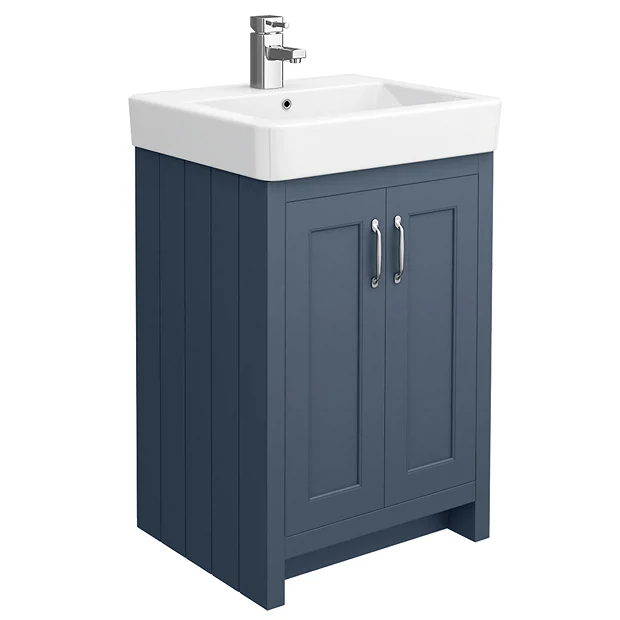 Chatsworth Traditional Blue 560mm Vanity Sink + 300mm Cupboard Unit 7 Chatsworth Traditional Blue 560mm Vanity Sink + 300mm Cupboard Unit - Image 5