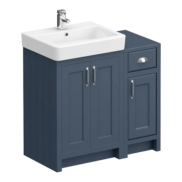 Chatsworth Traditional Blue 560mm Vanity Sink + 300mm Cupboard Unit 5 Chatsworth Traditional Blue 560mm Vanity Sink + 300mm Cupboard Unit - Image 3