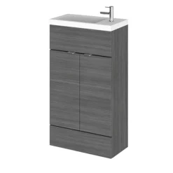 Hudson Reed Fusion Grey Avola 505x260mm Compact Vanity Unit & Basin -Modern Bathroom Shop cbi522 n