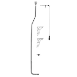 Chatsworth High Level Traditional Toilet W. Graphite Seat & Black Flush Pull Handle -Modern Bathroom Shop chhlwcbfd2