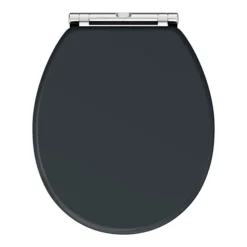 Chatsworth High Level Traditional Toilet W. Graphite Seat & Black Flush Pull Handle -Modern Bathroom Shop chhlwcbfd3
