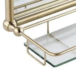 Chatsworth Traditional 700 X 490mm Arched Mirror With Glass Shelf - Brushed Brass -Modern Bathroom Shop chtbbms d1