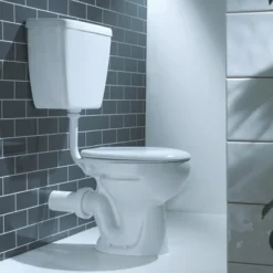 Cove Low Level Toilet Incl. Push Button Cistern + Seat -Modern Bathroom Shop cllwcbc detail2