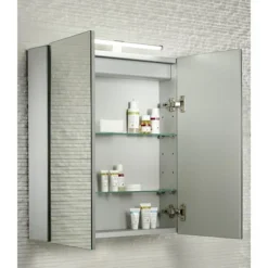 Tavistock Conduct Double Door Mirror Cabinet With LED Light 9 Tavistock Conduct Double Door Mirror Cabinet With LED Light -Modern Bathroom Shop co60al d1