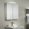 Tavistock Conduct Double Door Mirror Cabinet With LED Light 1 Tavistock Conduct Double Door Mirror Cabinet With LED Light -Modern Bathroom Shop co60al d2