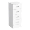 Cove 300x300mm White 4 Drawer Unit -Modern Bathroom Shop cove300x300mmwhite4drawerunitlrg