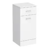 Cove 350x330mm White Laundry Basket -Modern Bathroom Shop cove350x330mmwhitelaundrybasketd3