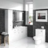 Cove White 350mm Gloss Tallboy Unit - Depth 300mm -Modern Bathroom Shop covewhite350mmglosstallboyunitdepth300mmd1