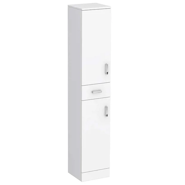 Cove White 350mm Gloss Tallboy Unit - Depth 330mm 4 Cove White 350mm Gloss Tallboy Unit - Depth 330mm - Image 2