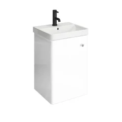 Cruze 400mm Curved Gloss White Wall Hung Vanity Unit 10 Cruze 400mm Curved Gloss White Wall Hung Vanity Unit -Modern Bathroom Shop crz4whvw d3 580237