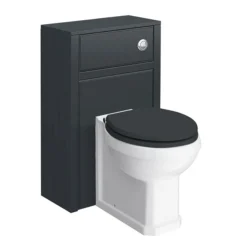 Chatsworth Traditional Graphite Semi-Recessed Vanity Unit W. Matt Black Handles + Toilet Package 10 Chatsworth Traditional Graphite Semi-Recessed Vanity Unit W. Matt Black Handles + Toilet Package -Modern Bathroom Shop csr6wcblkmb d2