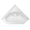 Nuie Floor Mounted Corner Vanity Unit - Gloss White - 555mm With Chrome Handle 2 Nuie Floor Mounted Corner Vanity Unit - Gloss White - 555mm With Chrome Handle -Modern Bathroom Shop cu001 nd2