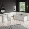 Cubo Modern Square Close Coupled Toilet + Soft Close Seat -Modern Bathroom Shop cubcc detail02