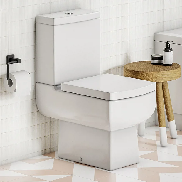 Cubo Modern Square Close Coupled Toilet + Soft Close Seat 4 Cubo Modern Square Close Coupled Toilet + Soft Close Seat - Image 2