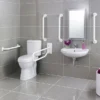 Nuie Single Flush High Rise Close Coupled Toilet -Modern Bathroom Shop docmp100nd1