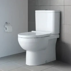 Duravit No.1 BTW Rimless Close Coupled Toilet (6/3 L Flush) + Seat 10 Duravit No.1 BTW Rimless Close Coupled Toilet (6/3 L Flush) + Seat -Modern Bathroom Shop dsbtwcc63ss d1