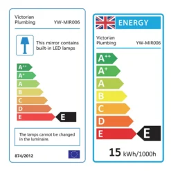 Cruze 500x700mm LED Universal Mirror Inc. Touch Sensor + Anti-Fog -Modern Bathroom Shop edm06 d2