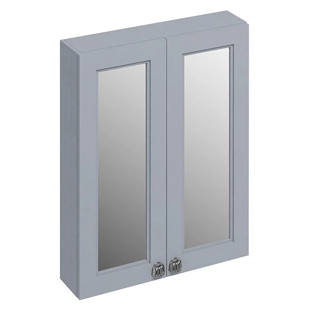 Burlington 60 2-Door Mirror Cabinet - Classic Grey 4 Burlington 60 2-Door Mirror Cabinet - Classic Grey - Image 2