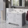 Burlington 130 4-Drawer Vanity Unit & Minerva Worktop With Double Basin - Classic Grey -Modern Bathroom Shop fc10gbc12 d3