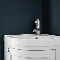 Burlington Freestanding Corner Vanity Unit - Matt White - 430mm Wide -Modern Bathroom Shop fc7ofc7bb d3