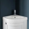Burlington Freestanding Corner Vanity Unit - Matt White - 430mm Wide -Modern Bathroom Shop fc7ofc7bb d4