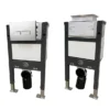 Brooklyn Black WC Unit Incl. Cistern Frame, Flush Plate + Wall Hung Pan -Modern Bathroom Shop fxbwc5blk detail1