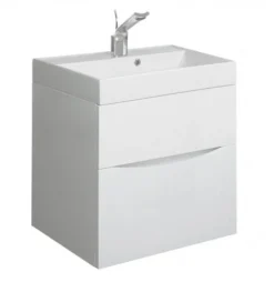 Crosswater - Glide II Vanity Unit And Basin - White Gloss - 3 Size Options