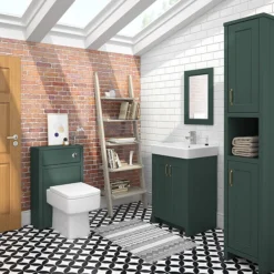 Chatsworth Traditional Green Tall Cabinet -Modern Bathroom Shop grndantbd1